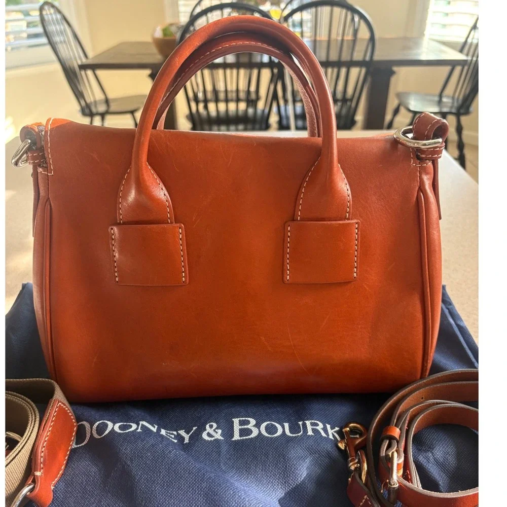 Dooney & Bourke Florentine Leather Satchel/Crossbody – British Tan‎